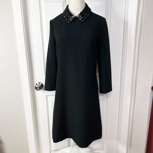 Kate Spade | Jeweled Collar Dress | Black | Sz 8